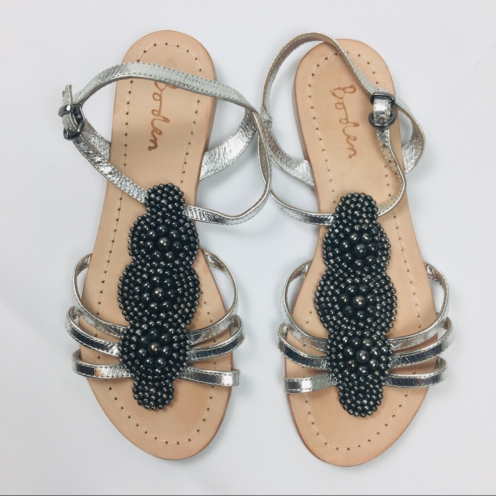 Boden Boho Gladiator Metal Beaded Sandals